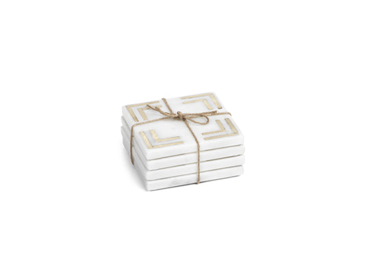 Marmo Marble Square Coasters Set/4