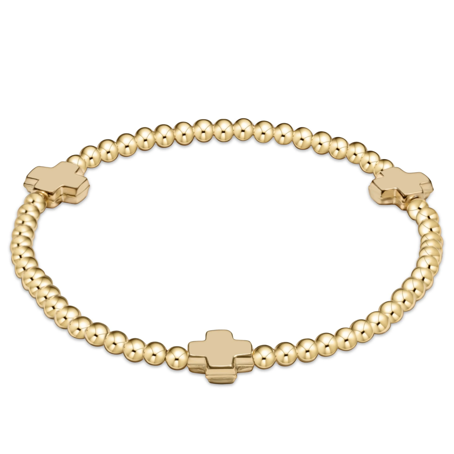 Signature Cross Gold Pattern 3mm Bracelet