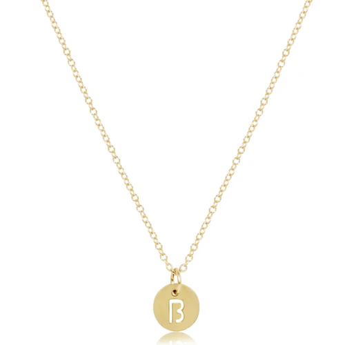 Gold Respect Small Disc Necklace - B