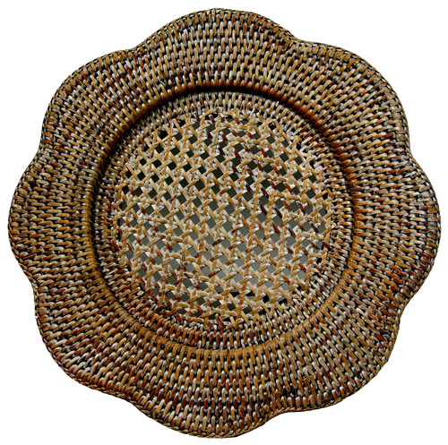 Rattan Scalloped Charger