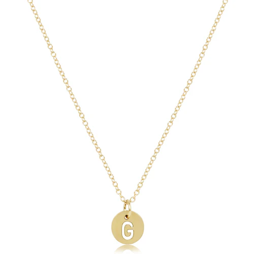 Gold Respect Small Gold Disc Necklace - G