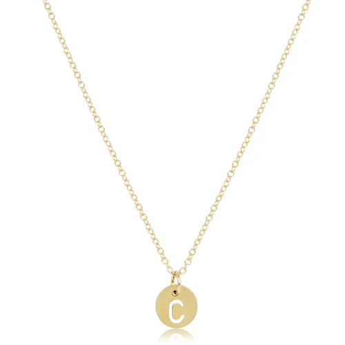 Gold Respect Small Disc Necklace - C